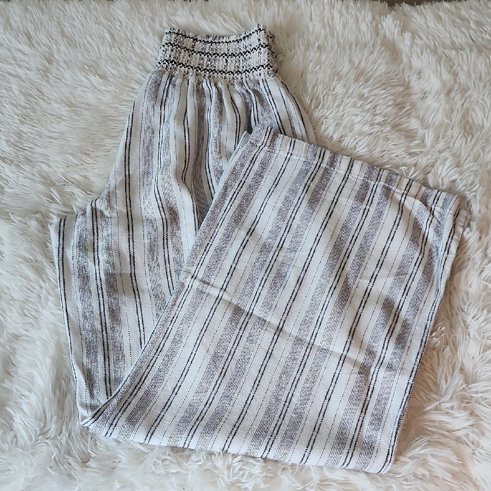 Rewash Striped Wide-Leg Pants